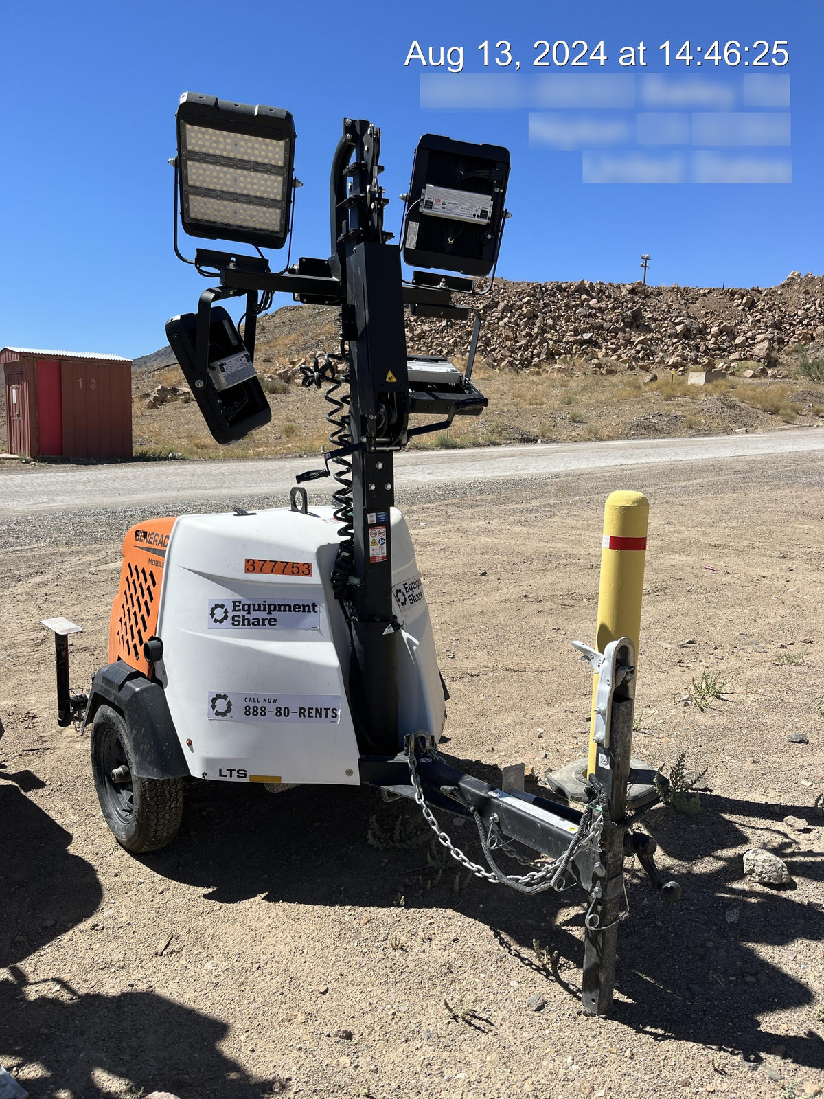 2023 Generac MLT2 Diesel, Flex Switch 120V Input, Powerzone Controller, 
(4) 320W LED Lights, 4kW Generator, 39.9 Gal Fuel Tank, 2" Ball, T3