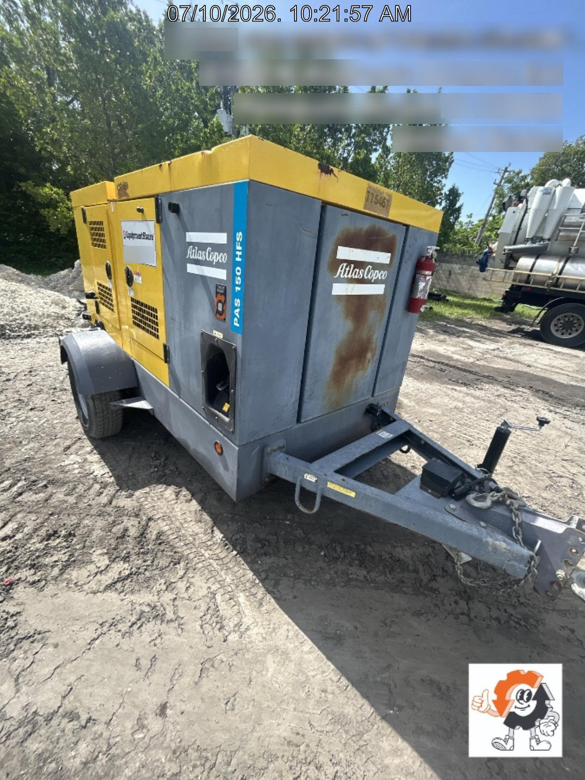 2020 ATLAS COPCO PAS 150 HF CS Enclosed