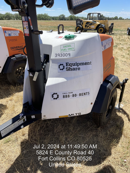 2024 Generac MLT2 Diesel, Flex Switch 120V Input, Powerzone Controller, 
(4) 320W LED Lights, 4kW Generator, 39.9 Gal Fuel Tank, 2" Ball, T3