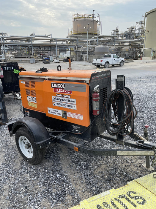 2021 Lincoln Electric Vantage 322 Vantage 322 Ready Pak 3 w/ Decals, ORANGE (includes trailer, cable rack, fender light kit) NO Telematics