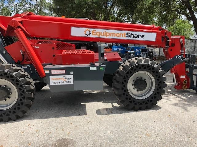 2018 Manitou MTA10055 Manitou MTA 10055 w/Open ROPS, Work Lights/Strobe, Aux Hyd, Solid Tires, Lift Hook, 66" Carriage, 60" Forks
