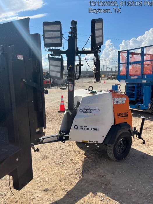 2025 Generac MLTS-4 Diesel, Mitsubishi L2E, 7.1 hp @1800 rpm, Flex Switch 120V Input, Powerzone Controller, (4) 320W LED Lights, 4kW Generator, 39.9 Gal Fuel Tank, 2" Ball, ES Decals
