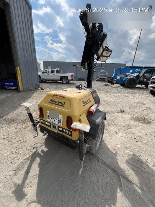 2022 Allmand NLV3GR (4) LED Light Fixture 350W, 23' Vertical Mast, 3kW Prime, Towable, ES Decals, T3