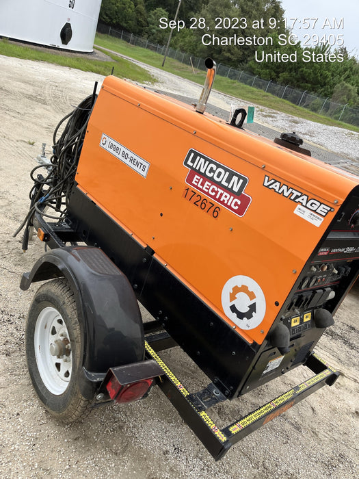 2021 Lincoln Electric Vantage 322 Vantage 322 Ready Pak 3 w/ Decals, ORANGE (includes trailer, cable rack, fender light kit) NO Telematics
