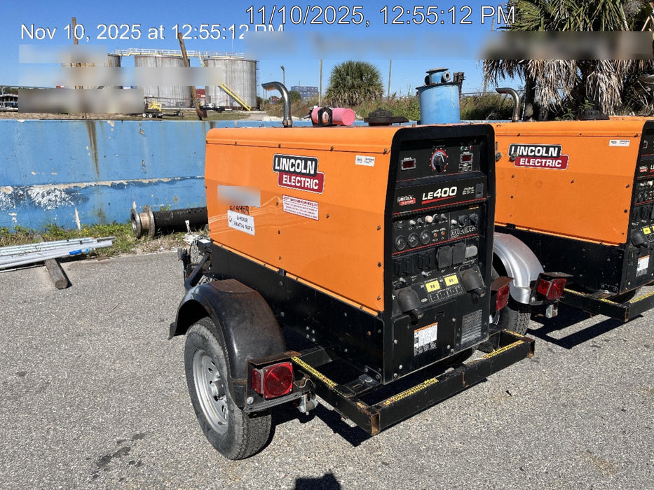 2022 Lincoln Electric LE400 Kubota V1505, Trlr, Cable Rack, Light Kit, ES Decals, T3