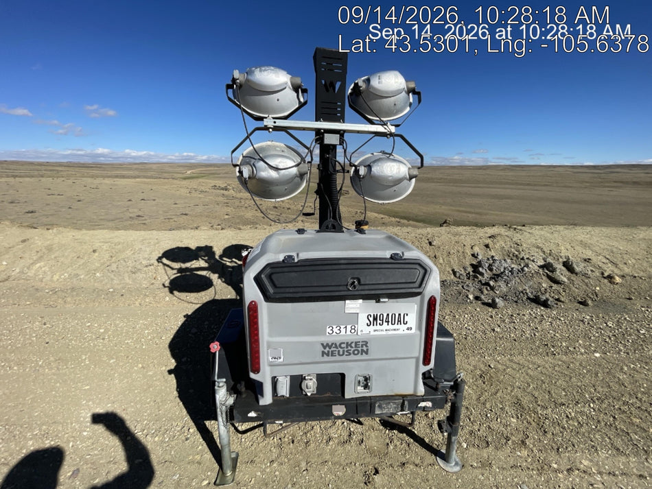 2019 Wacker Neuson LTV6L-MH Wacker Neuson LTV6L Mobile Light Tower w/Fuel Level Sensor Installed