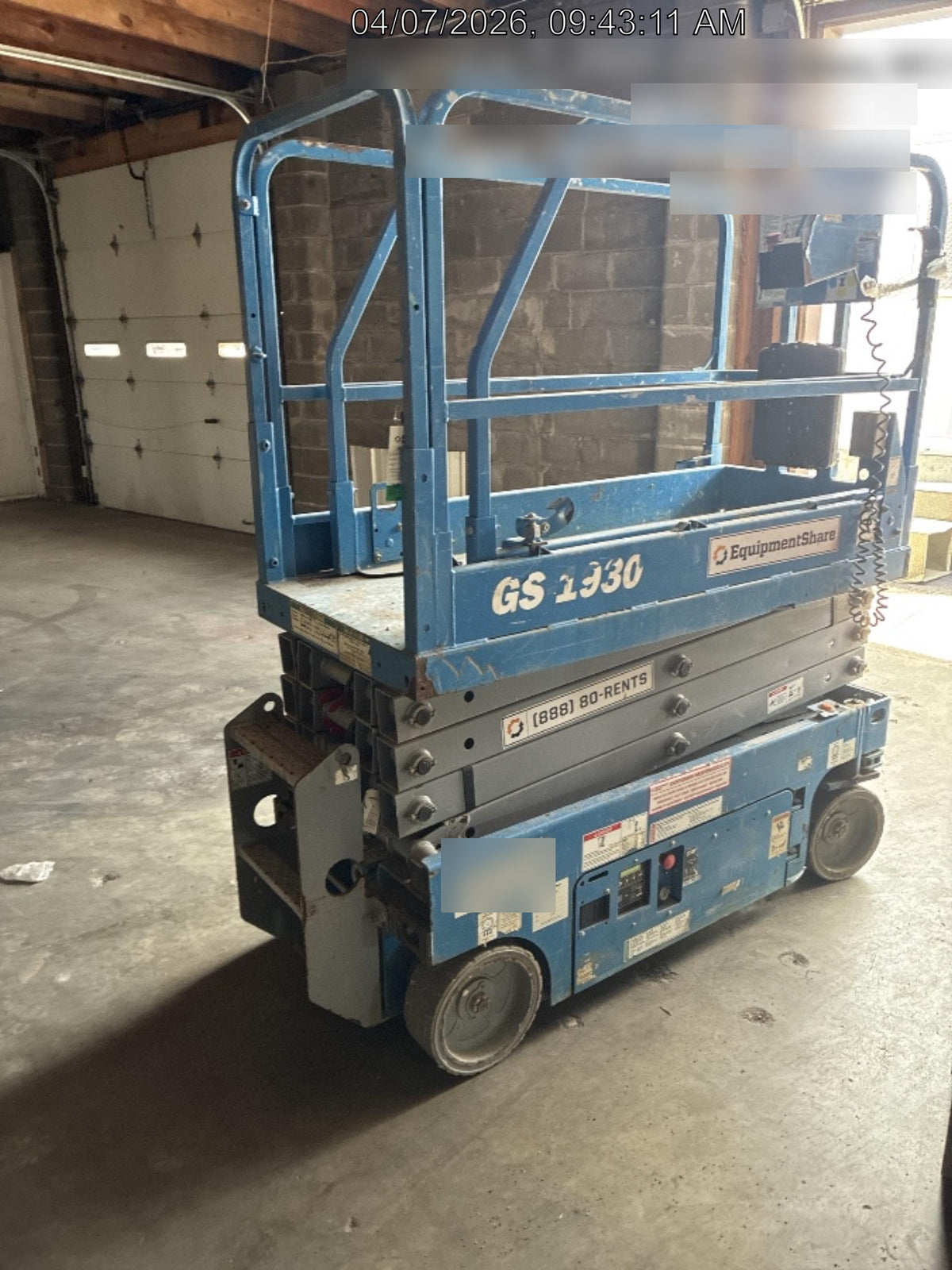 2019 Genie GS-1930 Fixed Rails with Chain Entry