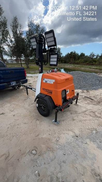 2025 Generac MLTS-4 Diesel, Mitsubishi L2E, 7.1 hp @1800 rpm, Flex Switch 120V Input, Powerzone Controller, (4) 320W LED Lights, 4kW Generator, 39.9 Gal Fuel Tank, 2" Ball, T3, ES Decals