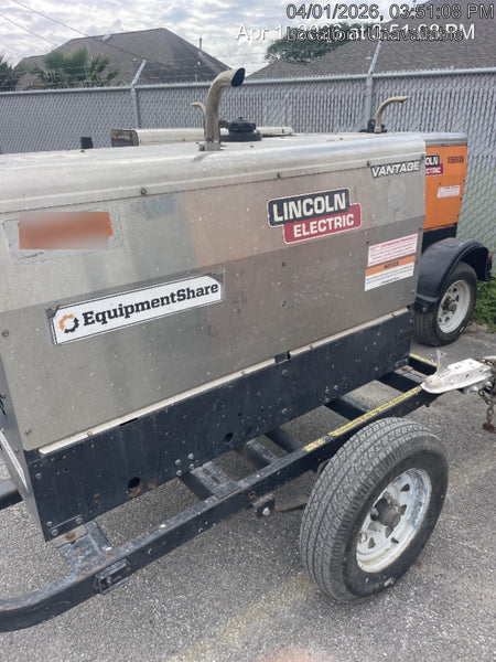 2019 Lincoln Electric Vantage 322 Welder Ready-Pak 3, Two wheel trailer, Fender and Light kit, Cable Rack
