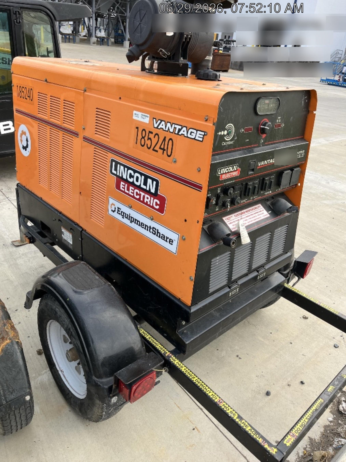 2021 Lincoln Electric Vantage 549X Ready Pak 3, ORANGE (includes trailer, cable rack, fender light kit)