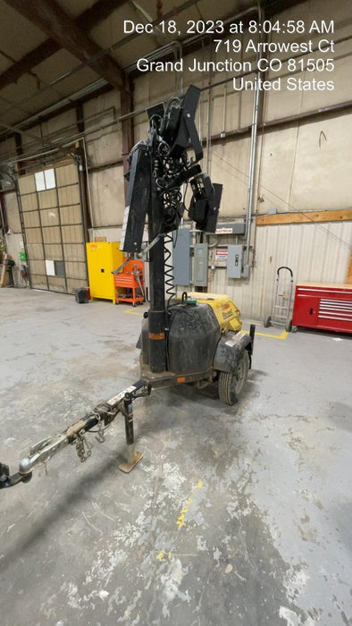 2022 Allmand NLV3GR (4) LED Light Fixture 350W, 23' Vertical Mast, 3kW Prime, Towable, ES Decals, T3