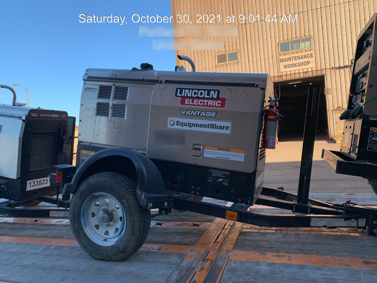 2019 Lincoln Electric Vantage 322 Lincoln Vantage 322 Welder w/Trailer, Light Kit, Cable Rack