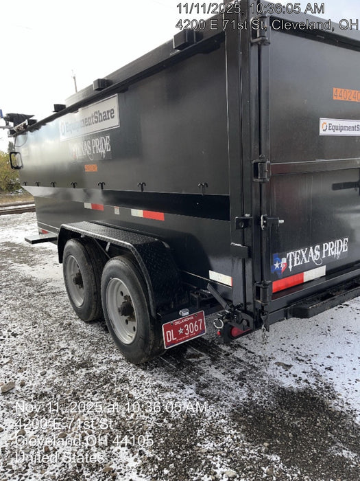 2024 TEXAS PRIDE TRAILERS 14'L x 7'W 5 Cu Yd Trunnion Hydraulic Dump