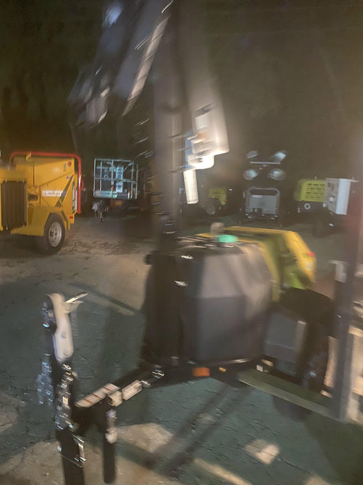 2022 Allmand NLV3GR (4) LED Light Fixture 350W, 23' Vertical Mast, 3kW Prime, Towable, Deep Sea L401, Leveling Jacks, Yanmar T4F 5.8hp