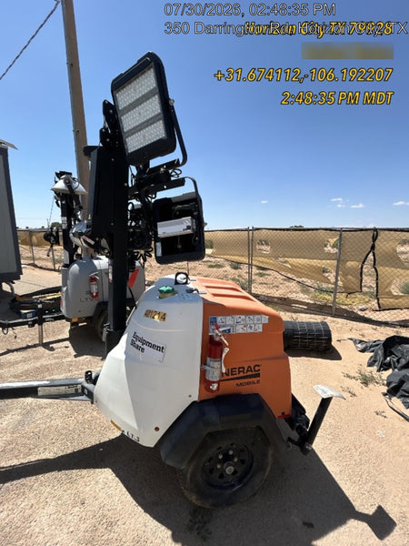 2024 Generac MLT2 Diesel, Flex Switch 120V Input, Powerzone Controller, 
(4) 320W LED Lights, 4kW Generator, 39.9 Gal Fuel Tank, 2" Ball, T3