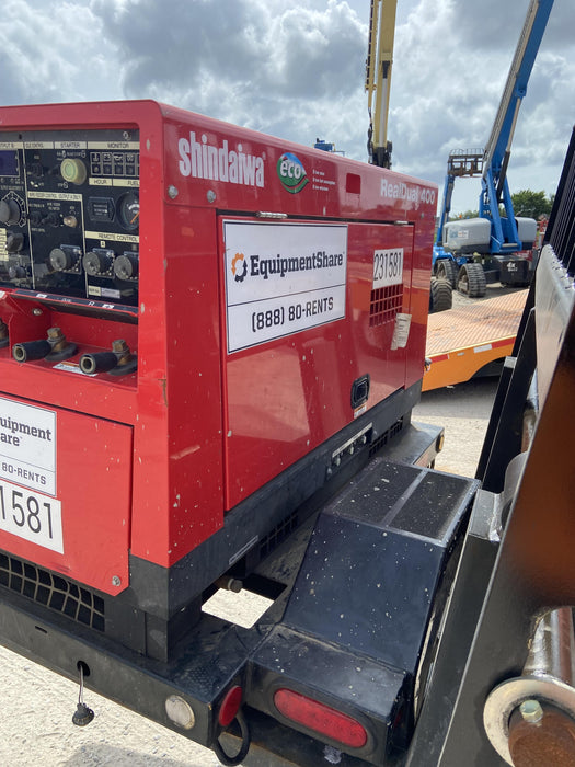 2022 Shindaiwa DGW400MDL Kubota D902 Engine, 23 HP, Dual Op Welder, Wire, Arc, Droop Stick, Tig, and CC Stick Functionality, Simulphase, 3 Phase and 1 Phase Gen Output, Single Axle NB Trlr, Slr Trckl Chrg 12V 12W, Fire Ext