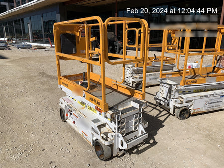 Custom Equipment HB-1430 <ul>
 <li>Hy-Brid Scissor Lift</li>
  <li>Platform capacity up to 670 lbs.</li>
  <li>Working height up to 20 ft</li>
  <li>Weighs under 1,700 lbs.</li>
  <li>Non-marking wheels </li>
</ul>