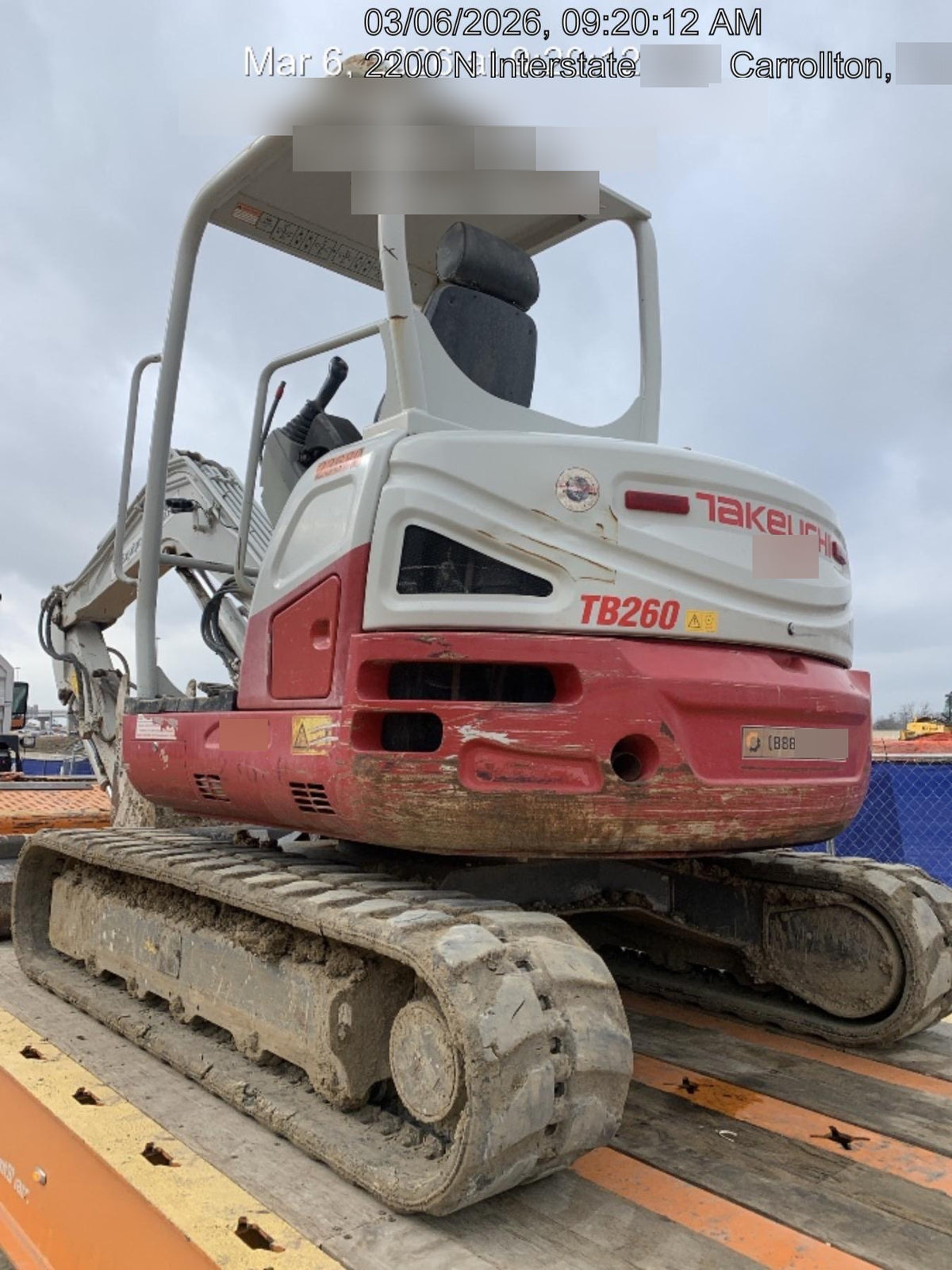 2019 Takeuchi TB260 Takeuchi TB260 Canopy w/Rubber Tracks, Auxiliary Hydraulics, Standard Blade, Manual QC
