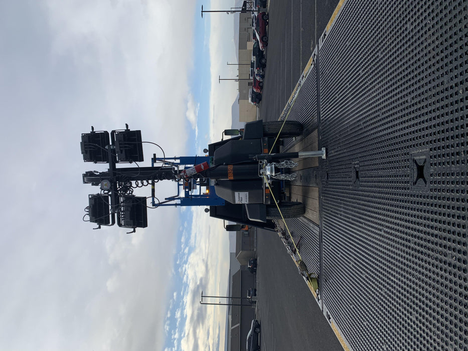 2020 Allmand NLV3GR (4) LED Light Fixture 350W, 23' Vertical Mast, 3kW Prime, Towable, Deep Sea L401, Leveling Jacks, Yanmar T4F 5.8hp