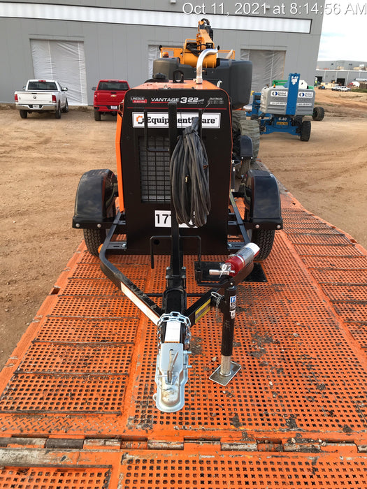 2021 Lincoln Electric Vantage 322 Vantage 322 Ready Pak 3 w/ Decals, ORANGE (includes trailer, cable rack, fender light kit) NO Telematics