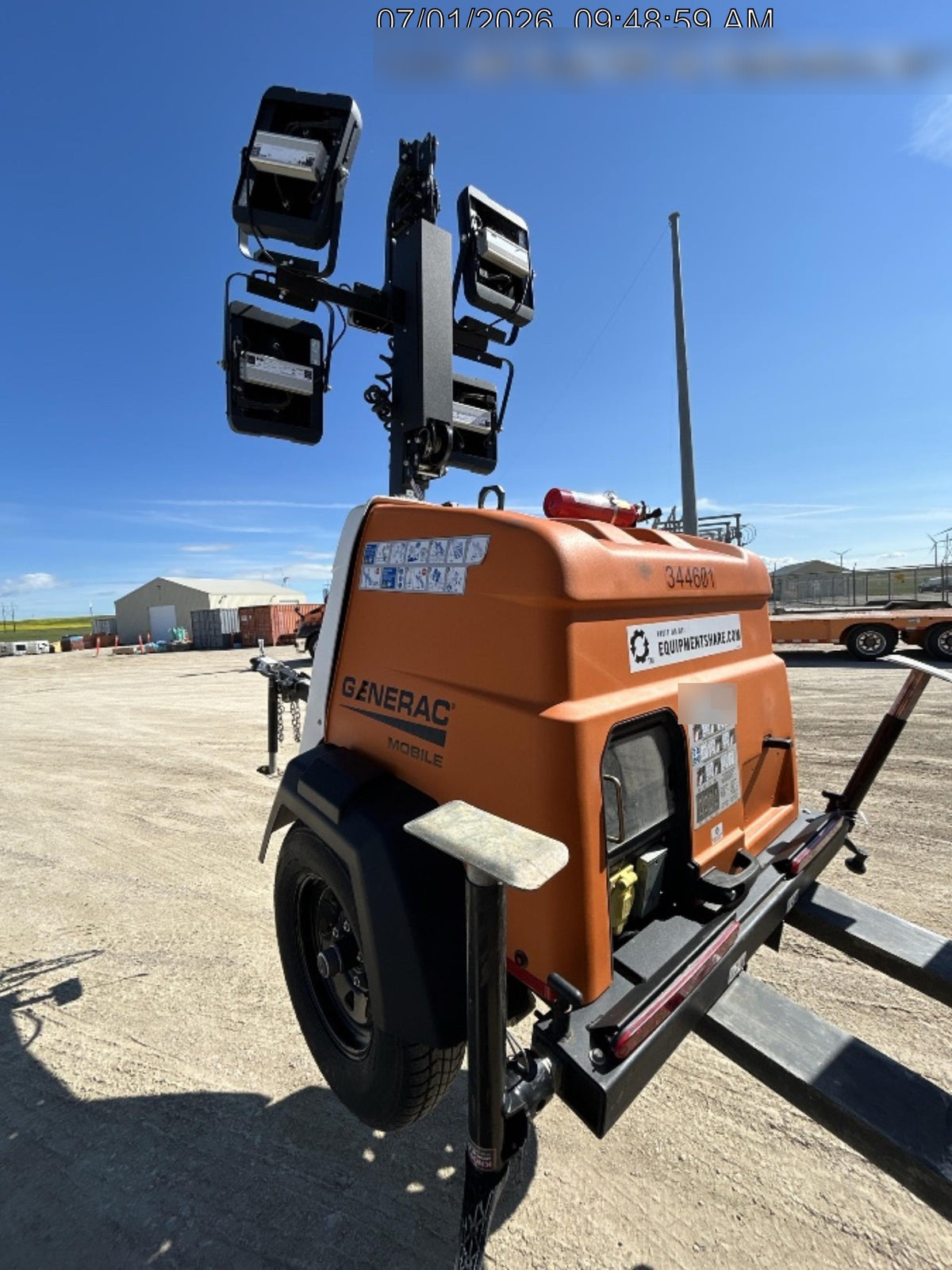 2023 Generac MLT2 Diesel, Flex Switch 120V Input, Powerzone Controller, (4) 320W LED Lights, 4kW Generator, 39.9 Gal Fuel Tank, 2" Ball, T3
