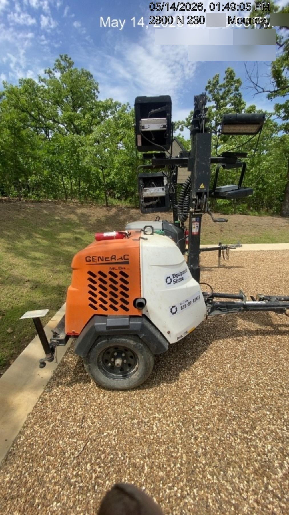 2024 Generac MLT2 Diesel, Flex Switch 120V Input, Powerzone Controller, 
(4) 320W LED Lights, 4kW Generator, 39.9 Gal Fuel Tank, 2" Ball, T3