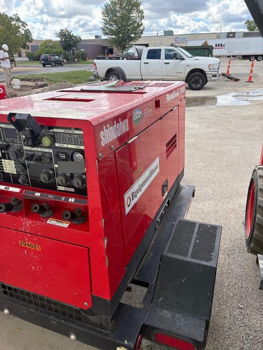 2023 Shindaiwa DGW400MDL Kubota D902 Engine, 23 HP, Dual Op Welder, Wire, Arc, Droop Stick, Tig, and CC Stick Functionality, Simulphase, 3 Phase and 1 Phase Gen Output, Single Axle NB Trlr, Slr Trckl Chrg 12V 12W, Fire Ext