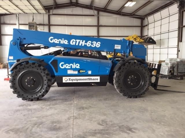 2018 Genie GTH-636 Genie GTH-636 w/Open ROPS, Work Lights, Solid Tires, RH Cab Mesh, Beacon, 48" Carriage and Forks