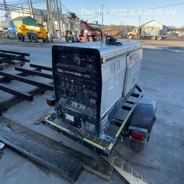 2019 Lincoln Electric Vantage 322 Ready-Pak 3, Two Wheel Trailer, Fender and Light Kit, Cable Rack