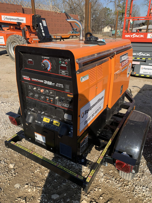 2021 Lincoln Electric Vantage 322 Vantage 322 Ready Pak 3 w/ Decals, ORANGE (includes trailer, cable rack, fender light kit) NO Telematics