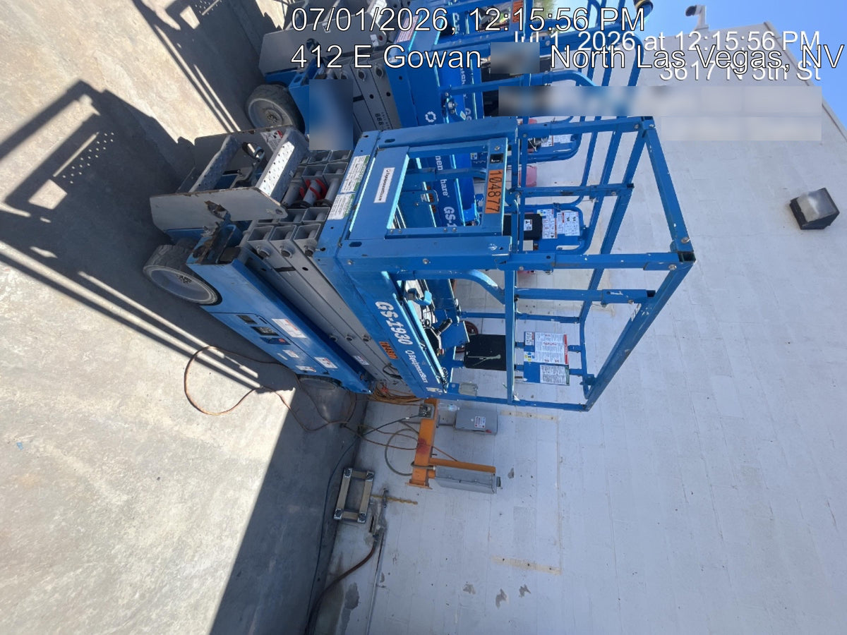 2020 Genie GS-1930 Solid Non Marking Tires, Beacon, Folding rails with half height swing gate, 800W Inverter