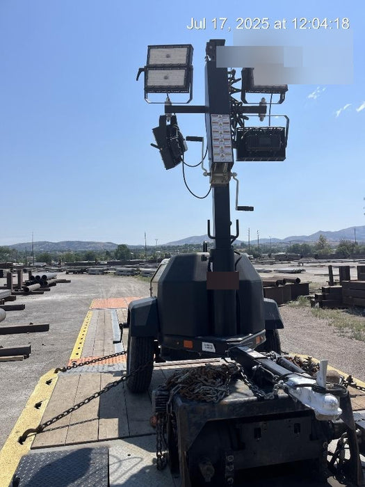 2022 Allmand NLV3GR (4) LED Light Fixture 350W, 23' Vertical Mast, 3kW Prime, Towable, ES Decals, T3