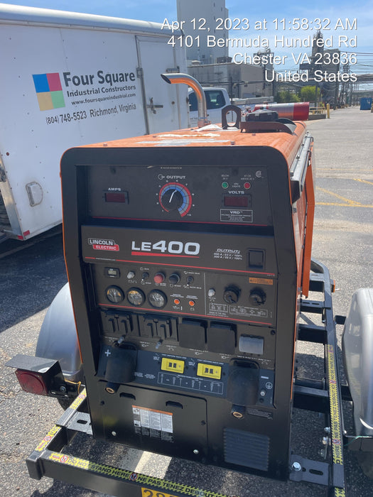 2022 Lincoln Electric LE400 Kubota V1505, Trlr, Cable Rack, Light Kit, ES Decals, T3