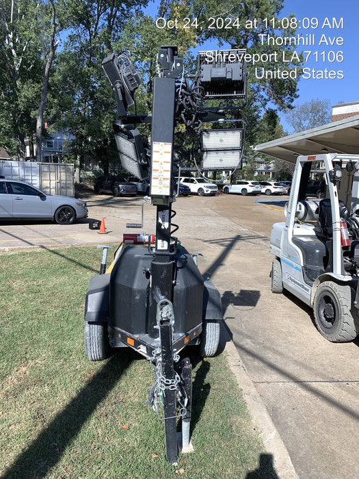 2022 Allmand NLV3GR (4) LED Light Fixture 350W, 23' Vertical Mast, 3kW Prime, Towable, Deep Sea L401, Leveling Jacks, Yanmar T4F 5.8hp