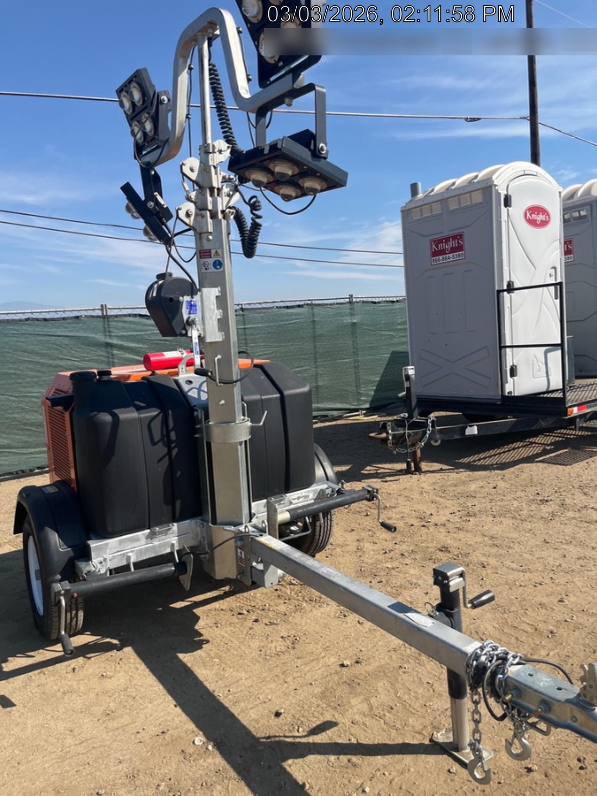 2024 Wanco WLTT-4MM4K Diesel, Deep Sea Controller, Shore Power Plug, Auto Start, (4) 350W LED Floodlights, 4kW Generator, 60 Gal Fuel Tank, 2" Ball, T3