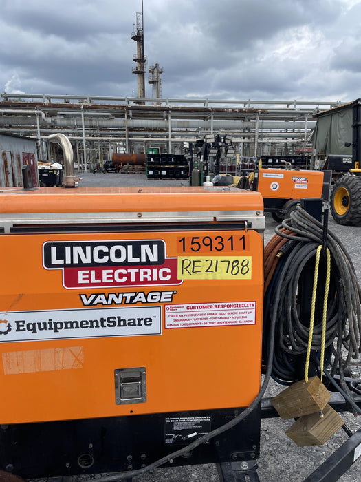 2021 Lincoln Electric Vantage 322 Vantage 322 Ready Pak 3 w/ Decals, ORANGE (includes trailer, cable rack, fender light kit) NO Telematics