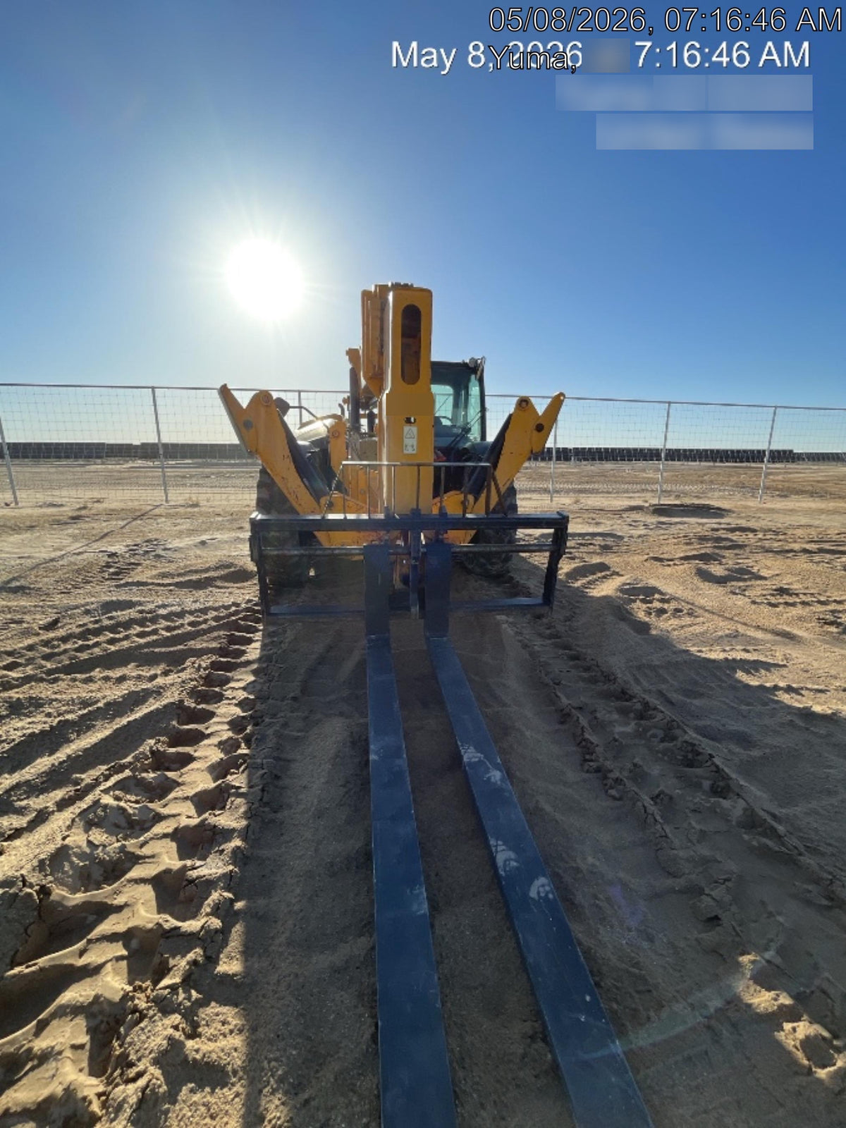2019 JCB 512-56 74 HP w/CAB/HVAC, Beacon, Aux Hydraulics, Worklights, Solid Tires w/60" Carriage/Forks