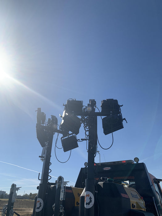2022 Allmand NLV3GR (4) LED Light Fixture 350W, 23' Vertical Mast, 3kW Prime, Towable, ES Decals, T3