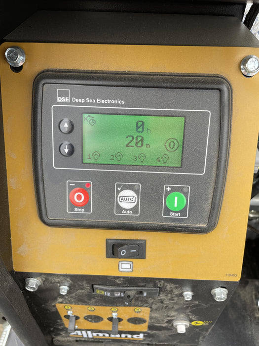 2022 Allmand NLV3GR (4) LED Light Fixture 350W, 23' Vertical Mast, 3kW Prime, Towable, Deep Sea L401, Leveling Jacks, Yanmar T4F 5.8hp