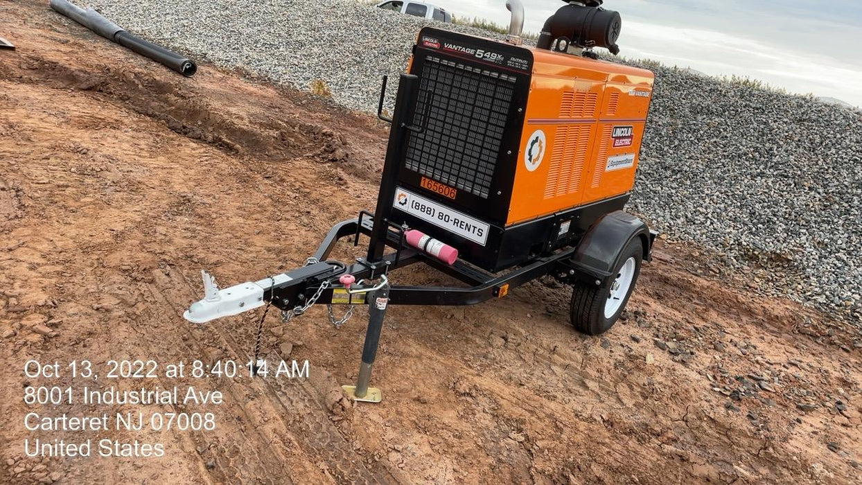 2021 Lincoln Electric Vantage 549X Ready Pak 3, ORANGE (includes trailer, cable rack, fender light kit)