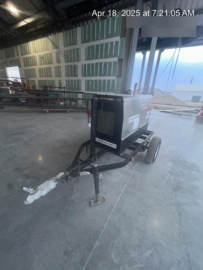 2019 Lincoln Electric Vantage 322 Welder Ready-Pak 3, Two wheel trailer, Fender and Light kit, Cable Rack