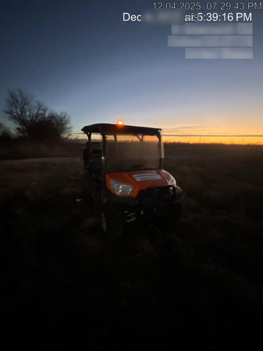 2021 Kubota RTV-X1140W-H Plastic Canopy, Windshield Acrylic Clear, LED Strobe Light, Wire Harness Kit, Back up Alarm