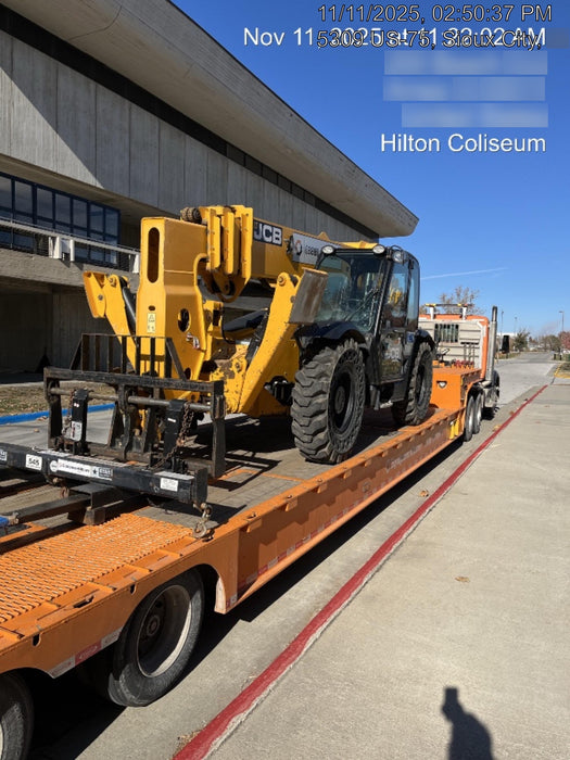 2020 JCB 510-56 Cab/Heat/Air, 74 HP, Solid Tires, STD Worklight, Beacon, Aux Hydraulics, Lifting Eye, Back up Alarm w/66" Carriage/60" Forks