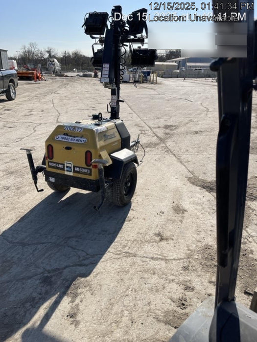 2022 Allmand NLV3GR (4) LED Light Fixture 350W, 23' Vertical Mast, 3kW Prime, Towable, Deep Sea L401, Leveling Jacks, Yanmar T4F 5.8hp