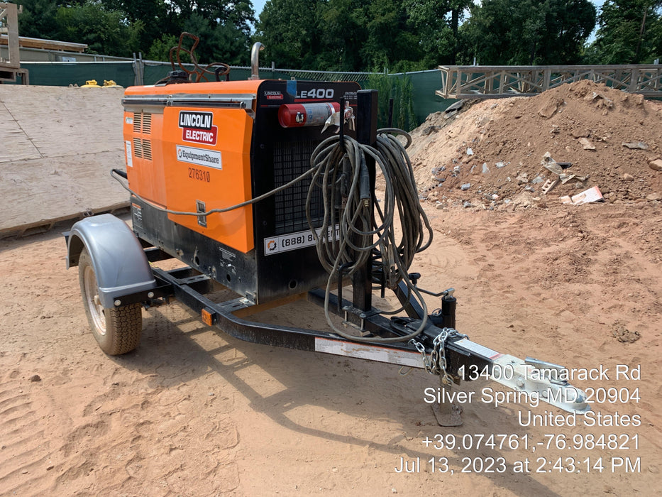 2022 Lincoln Electric LE400 Kubota V1505, Trlr, Cable Rack, Light Kit, ES Decals, T3