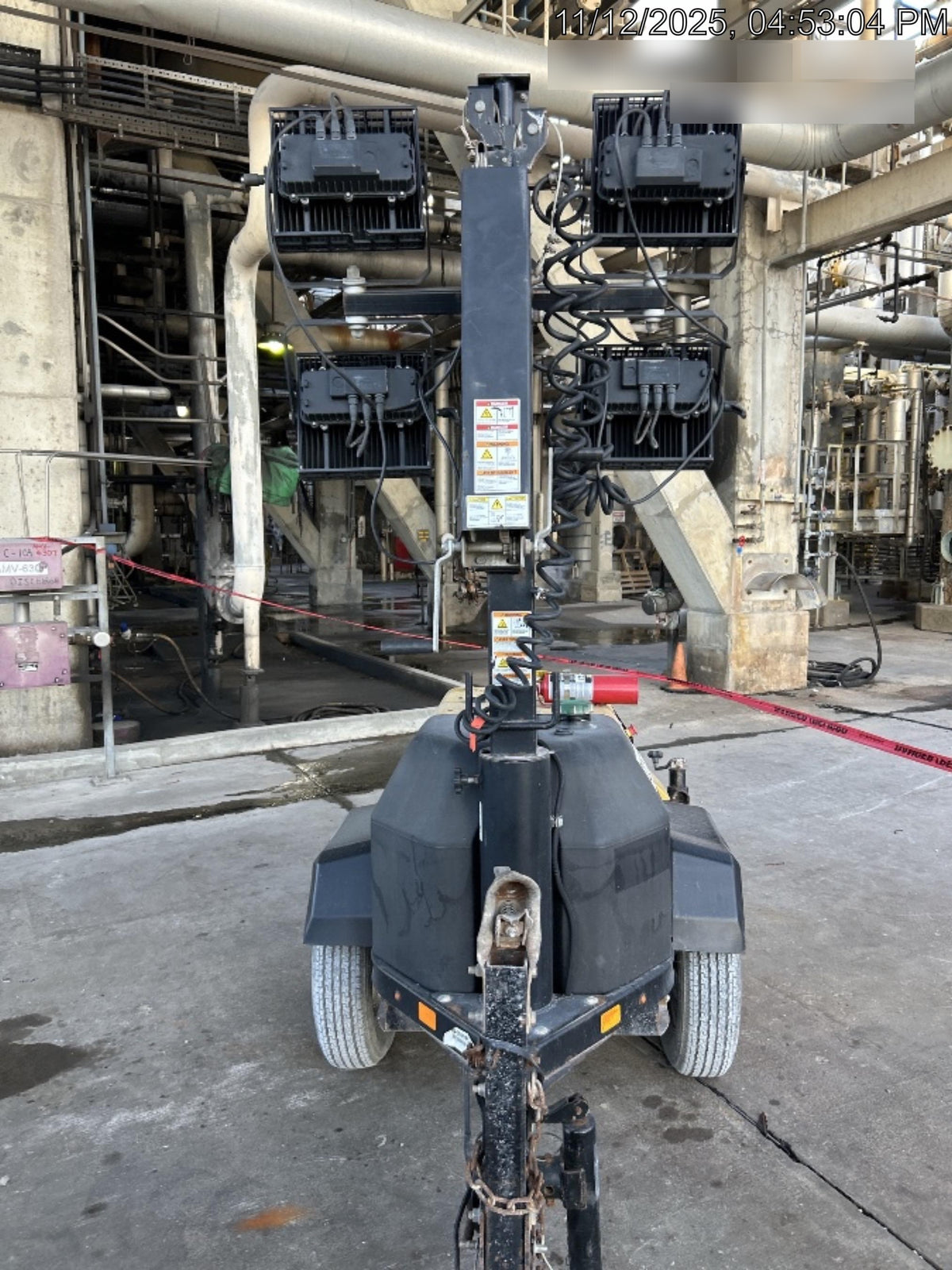 2022 Allmand NLV3GR (4) LED Light Fixture 350W, 23' Vertical Mast, 3kW Prime, Towable, Deep Sea L401, Leveling Jacks, Yanmar T4F 5.8hp