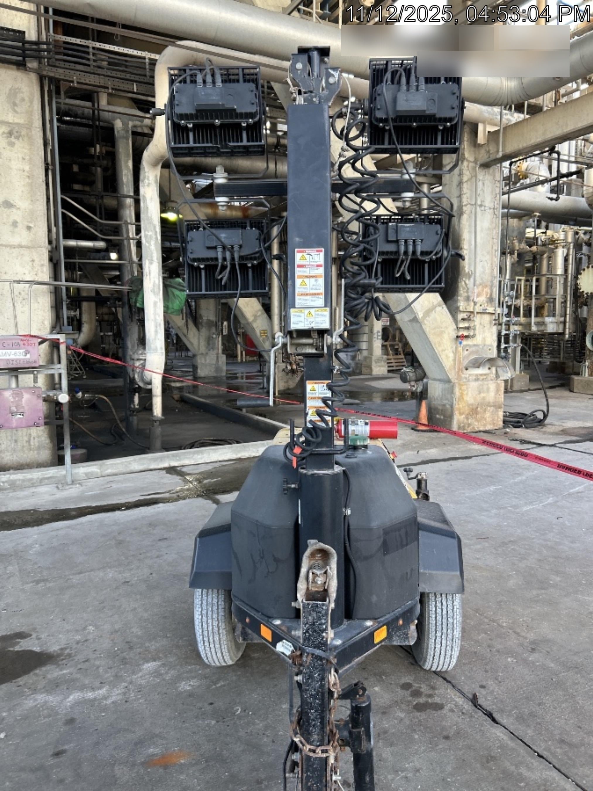 2022 Allmand NLV3GR (4) LED Light Fixture 350W, 23' Vertical Mast, 3kW Prime, Towable, Deep Sea L401, Leveling Jacks, Yanmar T4F 5.8hp
