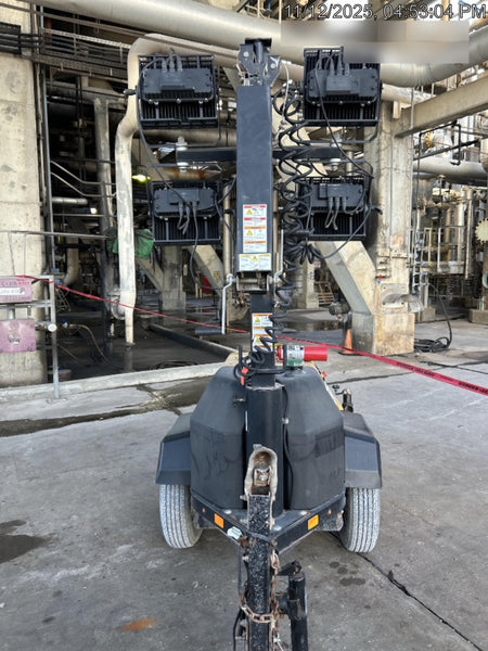 2022 Allmand NLV3GR (4) LED Light Fixture 350W, 23' Vertical Mast, 3kW Prime, Towable, Deep Sea L401, Leveling Jacks, Yanmar T4F 5.8hp