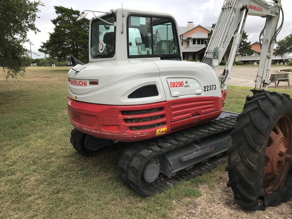2019 Takeuchi TB290 Takeuchi TB290 Cab/Heat/AC w/Rubber Tracks, Auxiliary Hydraulics, Dozer Blade, Manual QC, 18/24/36" Buckets, Hydraulic Thumb Installed