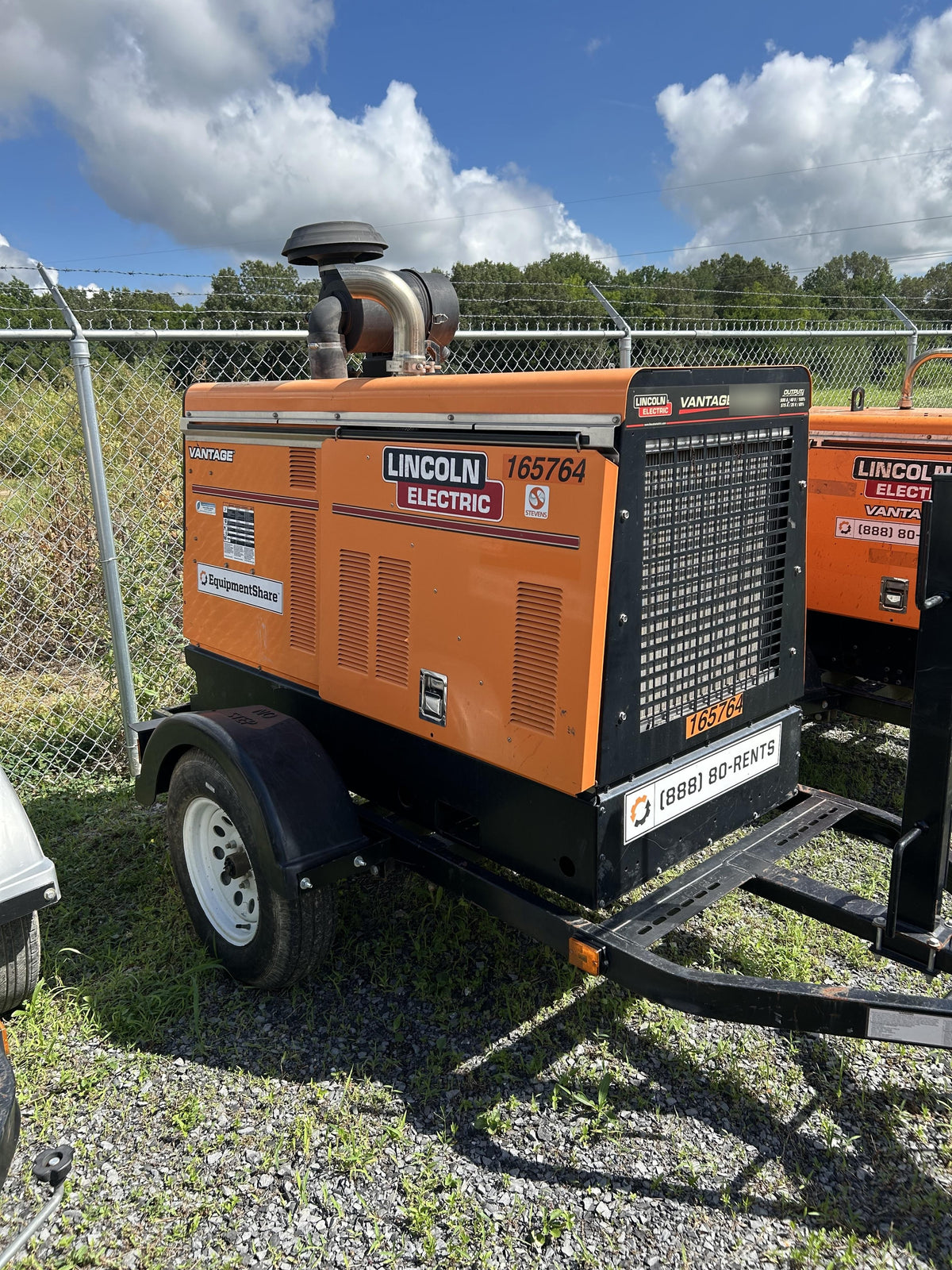 2021 Lincoln Electric Vantage 549X Ready Pak 3, ORANGE (includes trailer, cable rack, fender light kit)